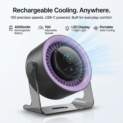 Breezora™ Rechargeable Desk Fan